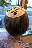 Embroidered Roses Yarmulke